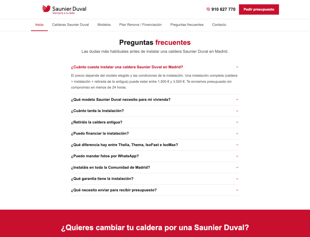 FAQs y CTA final